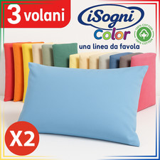 Fodere Cuscino Letto Matrimoniale 100% Cotone 52x82 Vari Colori Copricuscino