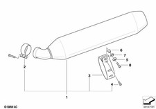 18127687339 TERMINALE DI SCARICO MARMITTA BMW R 1200 R R1200R K27 2006-2011