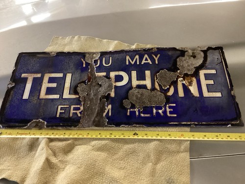 Original enamel sign you may - enamel, sign,you