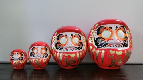 Daruma rosso cartapesta - daruma,