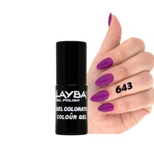 Layla Layba Smalto Gel Polish Uv Per Unghie Semipermanente Purple Shock 643 5ml
