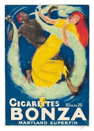 Publicité cigarette bonza - cigarette,