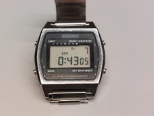 Seiko A914 5020 LCD orologio uomo cronografo vintage quartz batteria 34 mm