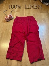 Pantalone di lino rosso /