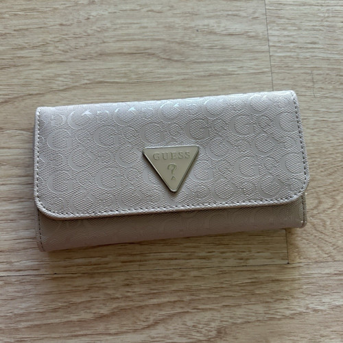 Portafoglio guess beige logo - portafoglio,
