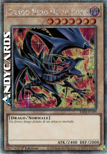 Drago nero occhi rossi - nero,