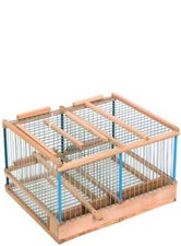 GABBIA IN LEGNO PER UCCELLI CANARINI CINCIARELLA 2 SCOMPARTI