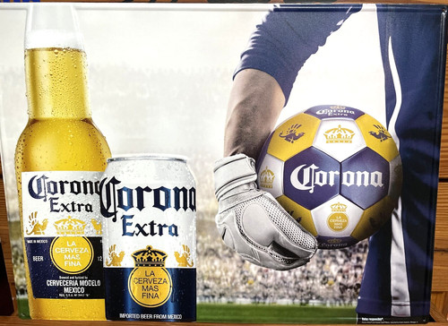 Insegna birra corona futbol - corona,