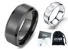 Anello Uomo Acciaio Nero Donna