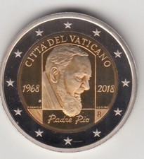 2 Euro Vaticano Padre Pio 2018