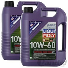 2x 5 litri LIQUI MOLY SYNTHOIL RACE TECH GT1 10W60 OLIO MOTORE
