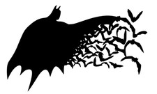 Batman con Pipistrelli Adesivo