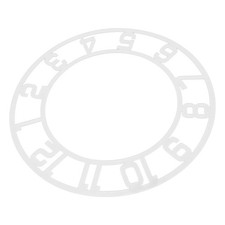  Adesivo da parete con orologio e specchio: con numeri romani in acrilico -