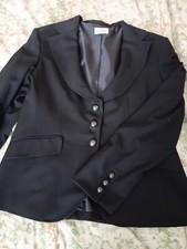 giacca elegante donna tg. 50 color nero con bottoni tondi in metallo e tasche