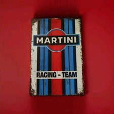Targa in latta Martini Racing Team impermeabile, bevande, retrò vintage, bar, gin, cocktail