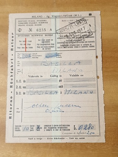 Biglietto del treno - , basilea