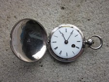 OROLOGIO DA TASCA VERGA VERGE CARICA CHIAVE A CATENA TASCHINO CASSA IN ARGENTO