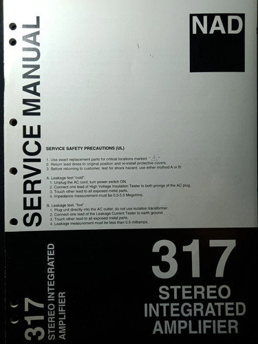 Nad 317 amplificatore manuale - 317,