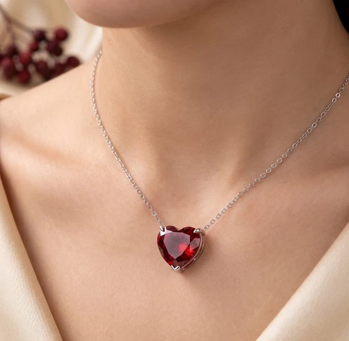 Collana catena donna rubino