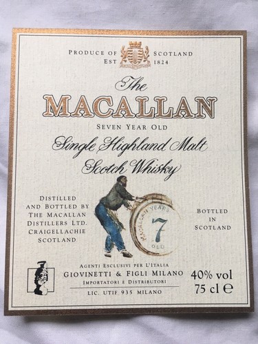 Old scotch whisky bottle - whisky, label