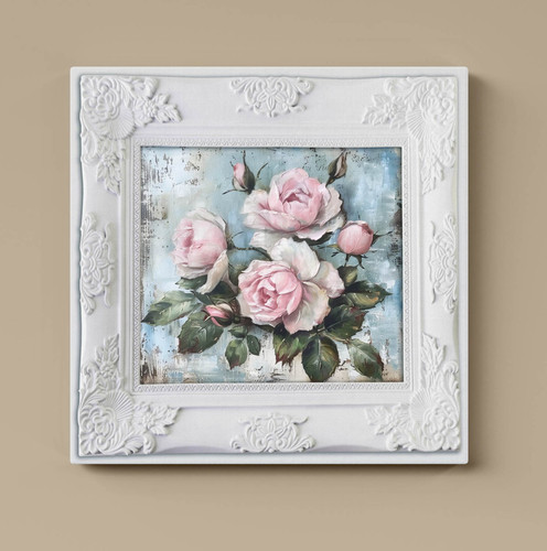 Quadro shabby chic con fiori - chic,