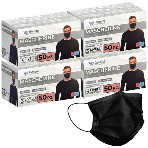 Mascherine chirurgiche nere - chirurgiche,