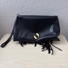 Pochette Rebecca Minkoff nera con cuscino in pelle