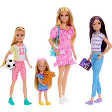Barbie bambola e set 3 sorelle
