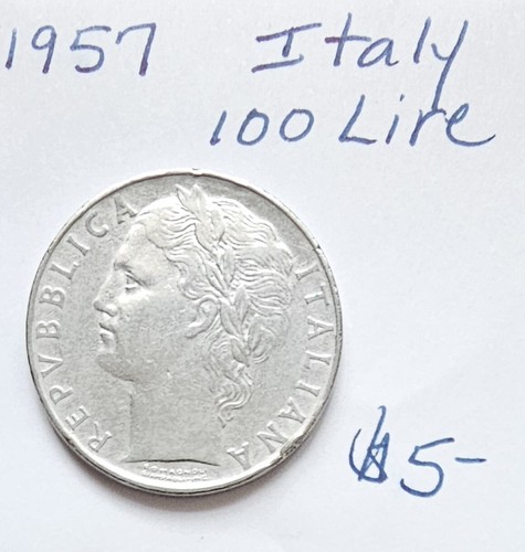 1957 italy 100 lire - 100,