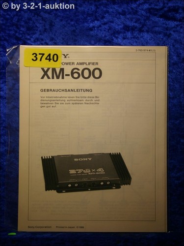 Sony manuale istruzioni xm - manuale,