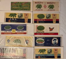 Lotto 8 etichette latta