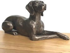 Ornamento cane bronzo fuso a