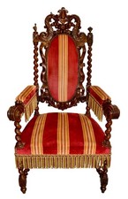 antica poltrona stile Luigi XIV primi '800  in noce massello francese