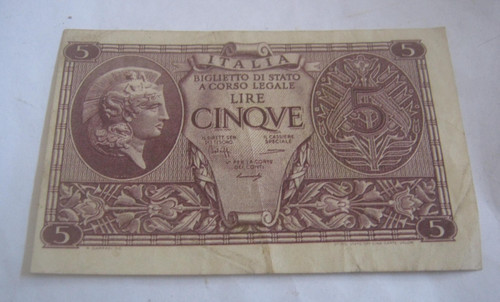 Italy lire 1944 - lire, 1947,