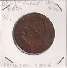 Moneta Umberto I° 10 Cent FDC 1894 ROMA RARA Cat. Gigante 2023 200€