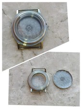1940s RARE ANONIME STEEL WATCH CASE FOR MANUAL MOVEMENT CASSA UHREN 35mm