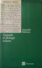 MANUALE DI FILOLOGIA ITALIANA