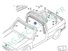 Golf Mk1 Cabrio  78/91 Codice 155867282 Imbottitura Spugnosa  Originale