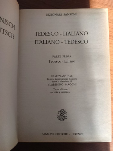 Dizionari sansoni tedesco - sansoni, tedesco/