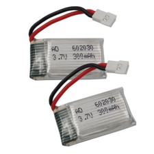2pcs 3.7V 25C 300mAh batteria