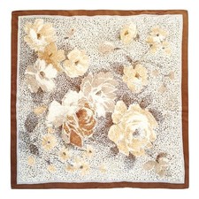 Rose Print Dot Silk Foulard