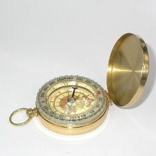 BUSSOLA in ottone design rinascimentale + incisione - ID 4204