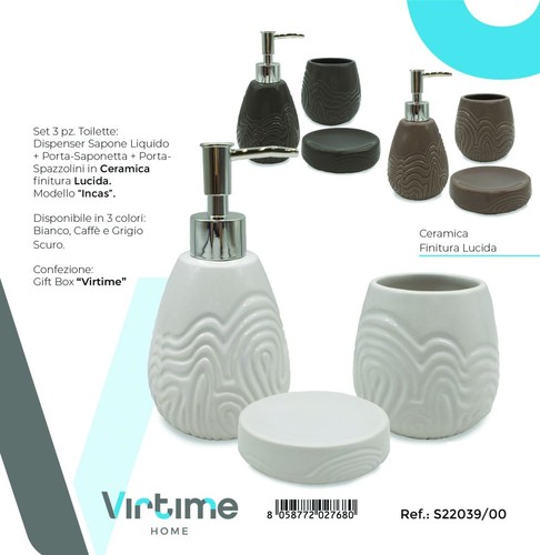 Set pezzi accessori bagno - set,