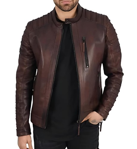 Giacca biker uomo - , pelle