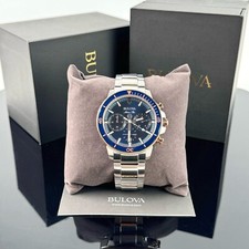 Orologio Uomo Cronografo Bulova Marine Star 45MM Quadrante Blu 98B301