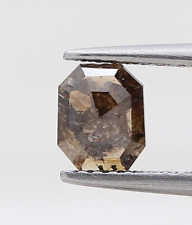 0.58Ct Naturale Diamante Sfuso Smeraldo Marrone Colore Decorato per Regalo
