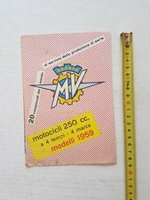 MV AGUSTA modelli 250 RAID-RAID EXTRA 1959 depliant italiano originale moto