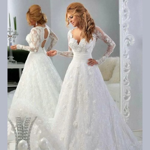 Abiti sposa pizzo maniche - pizzo,