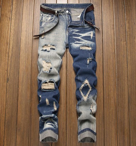 Jeans uomo denim gamba dritta