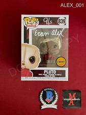 Evan Alex autografo firmato Pluto Chase Funko Pop #839 Us Beckett Jordan Peele